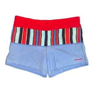White Stag Vintage Colorblock Striped Nylon Board Shorts Swim Trunks Large
